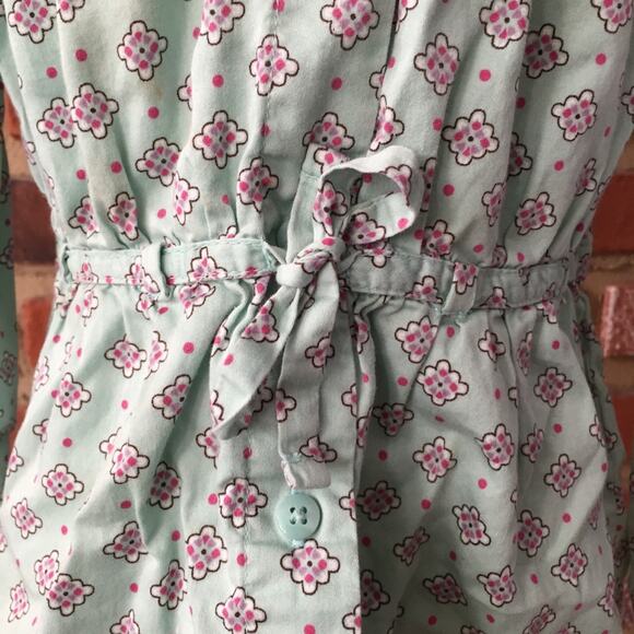 Cherokee Girl's Teal Button Down Tunic - Size 4T - Picture 3 of 6